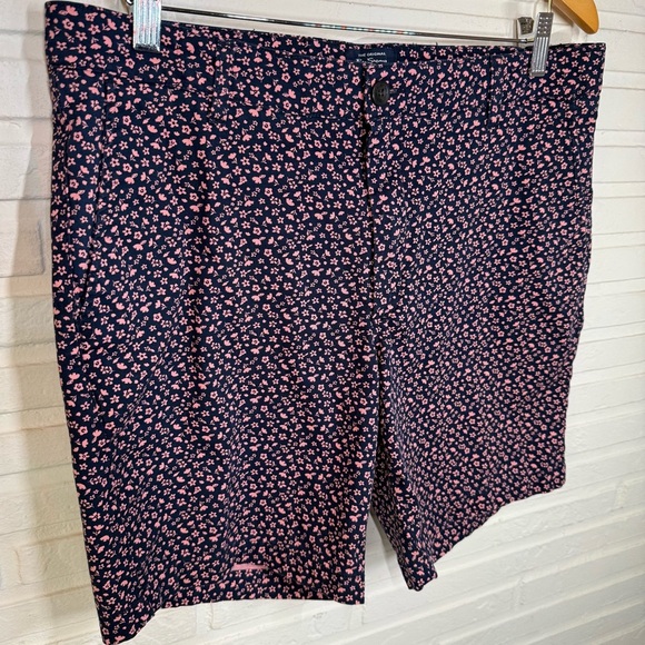 Ben Sherman Blue Micro Floral Print Regular Fit Chino Shorts, Men’s Size 34W - Picture 2 of 9